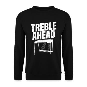 Pedal Steel Guitar Trebles Ahead - Sweat-shirt Unisexe - noir - Devant - Alina (178cm) & Michal (187cm)