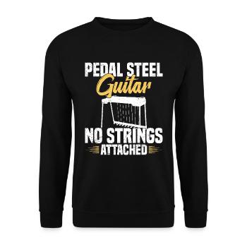 I play pedal steel guitar so you know - Unisex Sweatshirt - black - Front - Alina (178cm) & Michal (187cm)