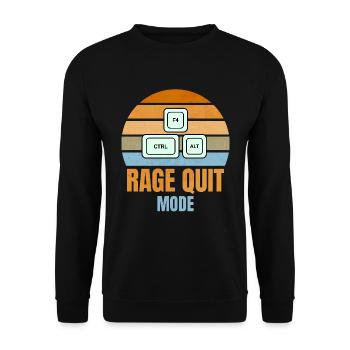 Rage Quit Mode – CTRL + ALT + F4 for gamers - Unisex Sweatshirt - black - Front - Alina (178cm) & Michal (187cm)