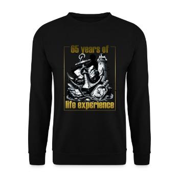 Anker Leuchtturm Kompass 65. Geburtstag Idee - Unisex Pullover - Schwarz - Vorne - Alina (178cm) & Michal (187cm)