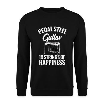 Pedal Steel Guitar 10 Strings Of Happiness - Unisex Pullover - Schwarz - Vorne - Alina (178cm) & Michal (187cm)