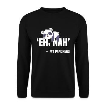Only losers need a pancreas - Unisex Sweatshirt - black - Front - Alina (178cm) & Michal (187cm)