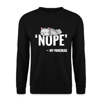 Only losers need a pancreas - Unisex Sweatshirt - black - Front - Alina (178cm) & Michal (187cm)