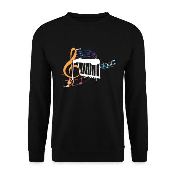 Ich Spiele Pedal-steel-gitarre, Was Ist Deine - Unisex Pullover - Schwarz - Vorne - Alina (178cm) & Michal (187cm)