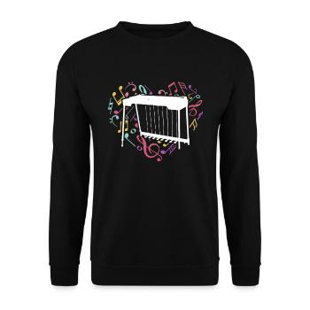 Ich Spiele Pedal-steel-gitarre, Was Ist Deine - Unisex Pullover - Schwarz - Vorne - Alina (178cm) & Michal (187cm)