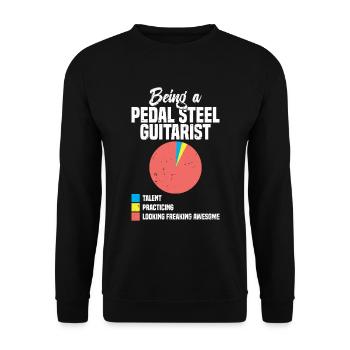 Je ne recommande pas d’utiliser ma guitare pedal steel - Sweat-shirt Unisexe - noir - Devant - Alina (178cm) & Michal (187cm)