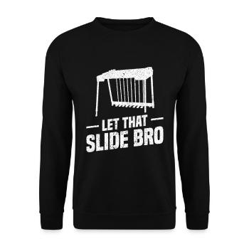 Lassen Sie Diese Folie Bro - Unisex Pullover - Schwarz - Vorne - Alina (178cm) & Michal (187cm)