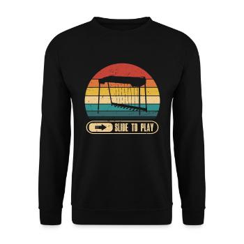 Ich Spiele Pedal Steel -gitarrenrutsche, Um - Unisex Pullover - Schwarz - Vorne - Alina (178cm) & Michal (187cm)