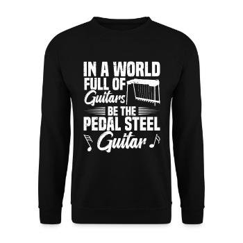 Dans un monde plein de guitares -bee l’interface graphique - Sweat-shirt Unisexe - noir - Devant - Alina (178cm) & Michal (187cm)