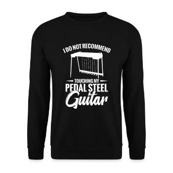 Je ne recommande pas d’utiliser ma guitare pedal steel - Sweat-shirt Unisexe - noir - Devant - Alina (178cm) & Michal (187cm)