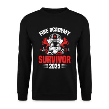 Fire Academy Survivors 2025 - Unisex Sweatshirt - black - Front - Alina (178cm) & Michal (187cm)
