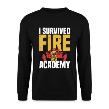 I have the Fire Academy - Unisex Sweatshirt - black - Front - Alina (178cm) & Michal (187cm)