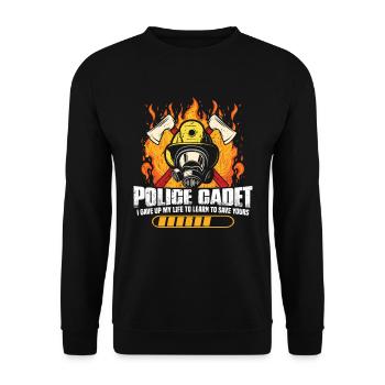 Police cadet I gave up my life to - Unisex Sweatshirt - black - Front - Alina (178cm) & Michal (187cm)