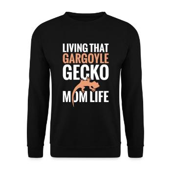 DIESES GUERS GARGOYLE GECKO Mama Leben Leben - Unisex Pullover - Schwarz - Vorne - Alina (178cm) & Michal (187cm)