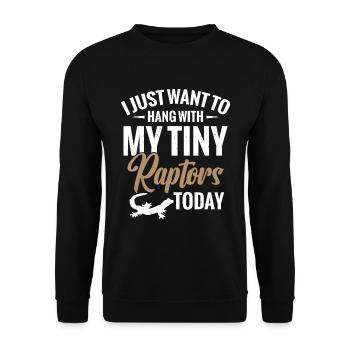 Je veux juste parler à mes petits aujourd’hui - Sweat-shirt Unisexe - noir - Devant - Alina (178cm) & Michal (187cm)