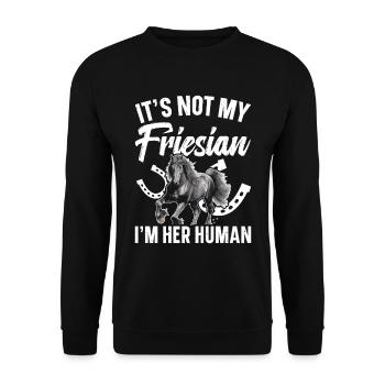 Ce n’est pas mon frison, je suis sa personne - Sweat-shirt Unisexe - noir - Devant - Alina (178cm) & Michal (187cm)