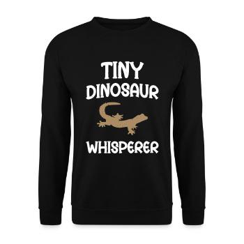 Tiny Dinosaur Whisperer - Unisex Sweatshirt - black - Front - Alina (178cm) & Michal (187cm)