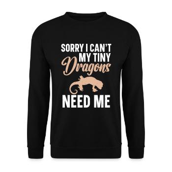 Désolé, je ne me souviens pas que mon - Sweat-shirt Unisexe - noir - Devant - Alina (178cm) & Michal (187cm)