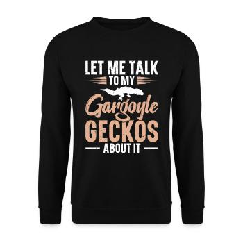 Let me talk about it with my water eaters - Unisex Sweatshirt - black - Front - Alina (178cm) & Michal (187cm)