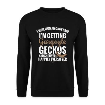 A wise woman once said, "I get - Unisex Sweatshirt - black - Front - Alina (178cm) & Michal (187cm)