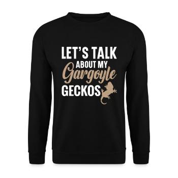 Let's talk about my water reservoir geckos - Unisex Sweatshirt - black - Front - Alina (178cm) & Michal (187cm)