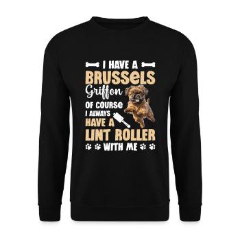 Of course, I always have a Brussels Griffon - Unisex Sweatshirt - black - Front - Alina (178cm) & Michal (187cm)