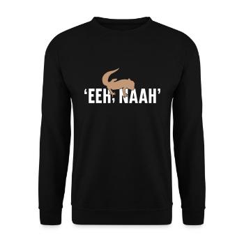 Gargoyle Geckos Ich Kann Eeh Fliegen, Naah - Unisex Pullover - Schwarz - Vorne - Alina (178cm) & Michal (187cm)