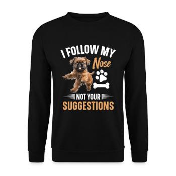 I follow my nose, not your suggestions - Unisex Sweatshirt - black - Front - Alina (178cm) & Michal (187cm)
