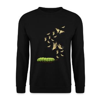 Les machaons tigrés, hmmm, ils ont changé - Sweat-shirt Unisexe - noir - Devant - Alina (178cm) & Michal (187cm)