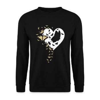 Le machaon tigré est le meilleur ami d’un ami - Sweat-shirt Unisexe - noir - Devant - Alina (178cm) & Michal (187cm)