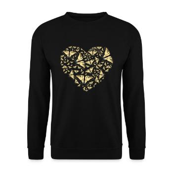 Le machaon tigré est le meilleur ami d’un ami - Sweat-shirt Unisexe - noir - Devant - Alina (178cm) & Michal (187cm)