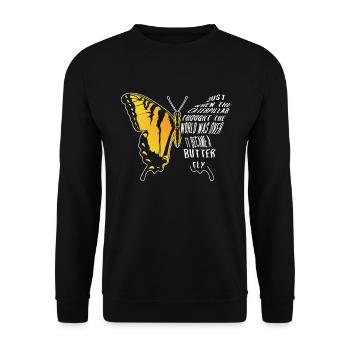 Le machaon tigré est le meilleur ami d’un ami - Sweat-shirt Unisexe - noir - Devant - Alina (178cm) & Michal (187cm)