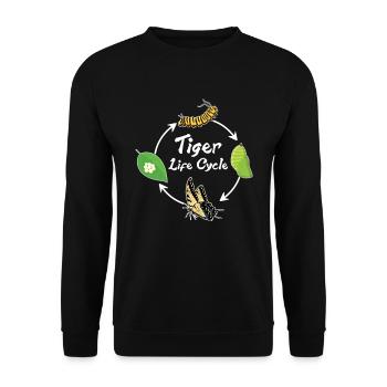 Tiger Machaon Papillons Tigre - Sweat-shirt Unisexe - noir - Devant - Alina (178cm) & Michal (187cm)