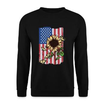 Le machaon tigré est le meilleur ami d’un ami - Sweat-shirt Unisexe - noir - Devant - Alina (178cm) & Michal (187cm)