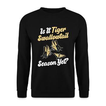 Ist Es Schon Tiger Swallows -Saison? - Unisex Pullover - Schwarz - Vorne - Alina (178cm) & Michal (187cm)