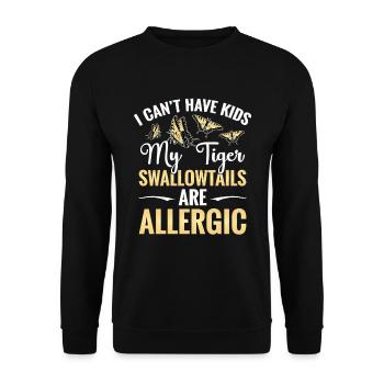 I can't have children, my tigers - Unisex Sweatshirt - black - Front - Alina (178cm) & Michal (187cm)