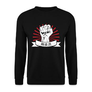 Goju Ryu Karate Best Kampfkunst Seit 1930 - Unisex Pullover - Schwarz - Vorne - Alina (178cm) & Michal (187cm)