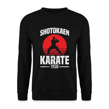 Shotokan Karate 1930 - Unisex Sweatshirt - black - Front - Alina (178cm) & Michal (187cm)