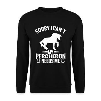 Entschuldigung, Ich Kann Mich Nicht Braucht Mich - Unisex Pullover - Schwarz - Vorne - Alina (178cm) & Michal (187cm)