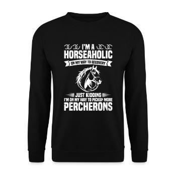 Ich Bin Ein Heiterehältig Auf Meinem Weg Zur - Unisex Pullover - Schwarz - Vorne - Alina (178cm) & Michal (187cm)