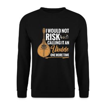 I wouldn't risk using it as a ukulele. - Unisex Sweatshirt - black - Front - Alina (178cm) & Michal (187cm)