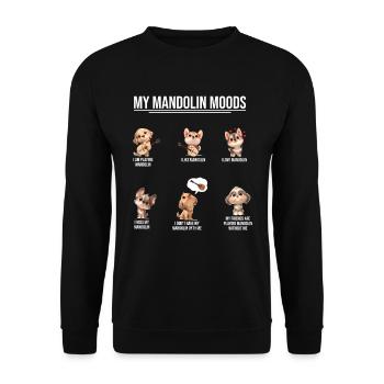 Mandolin Never Call It Guitar - Unisex Sweatshirt - black - Front - Alina (178cm) & Michal (187cm)