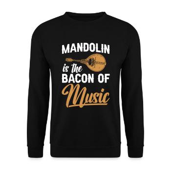 Mandolin is the bacon of music - Unisex Sweatshirt - black - Front - Alina (178cm) & Michal (187cm)