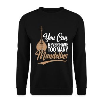 You can never have too many mandolin - Unisex Sweatshirt - black - Front - Alina (178cm) & Michal (187cm)