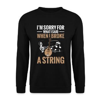I'm sorry for what I said when - Unisex Sweatshirt - black - Front - Alina (178cm) & Michal (187cm)