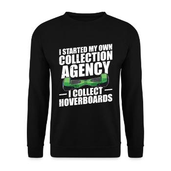 I started my own collection agency. I - Unisex Sweatshirt - black - Front - Alina (178cm) & Michal (187cm)
