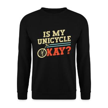 Mon monocycle est-il en bon état ? - Sweat-shirt Unisexe - noir - Devant - Alina (178cm) & Michal (187cm)