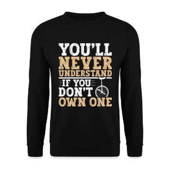 Sie Werden Nie Verstehen, Ob Sie Eine - Unisex Pullover - Schwarz - Vorne - Alina (178cm) & Michal (187cm)