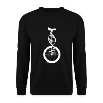 Dieser Typ Liebt Unicycles - Unisex Pullover - Schwarz - Vorne - Alina (178cm) & Michal (187cm)