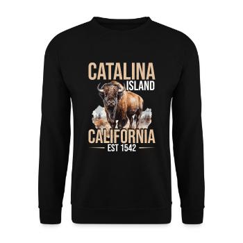 Catalina Island Birthday Crew - Unisex Pullover - Schwarz - Vorne - Alina (178cm) & Michal (187cm)